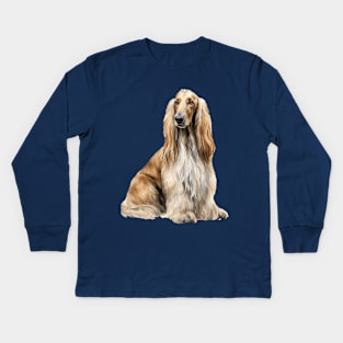 Afghan Hound Kids Long Sleeve T-Shirt